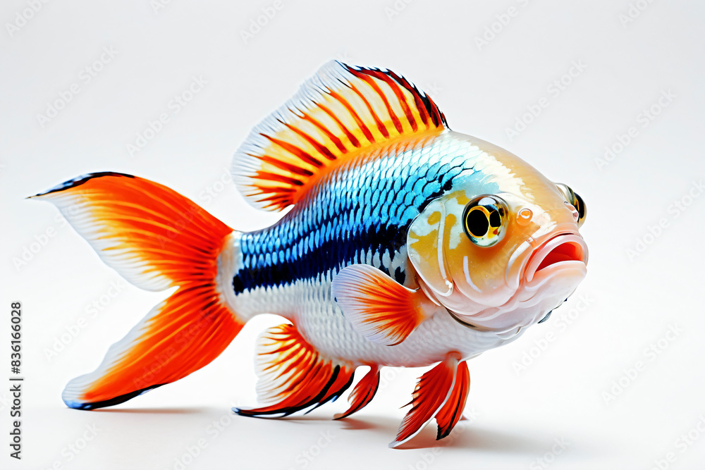 Fototapeta premium isolated of chubby cute Fish on white background