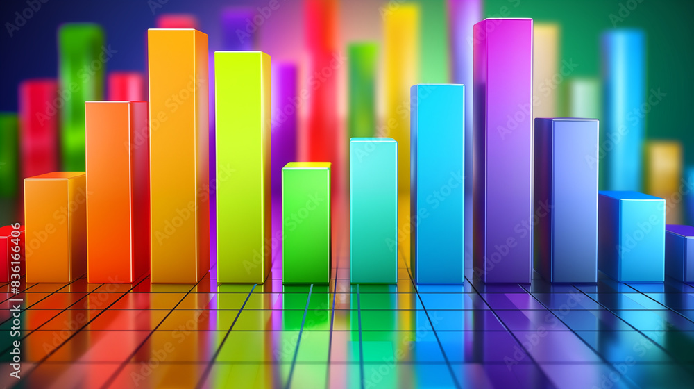 Colorful 3D Bar Charts - Data Visualization and Analytics Colorful 3D Bar Charts - Data Visualization and Analytics
