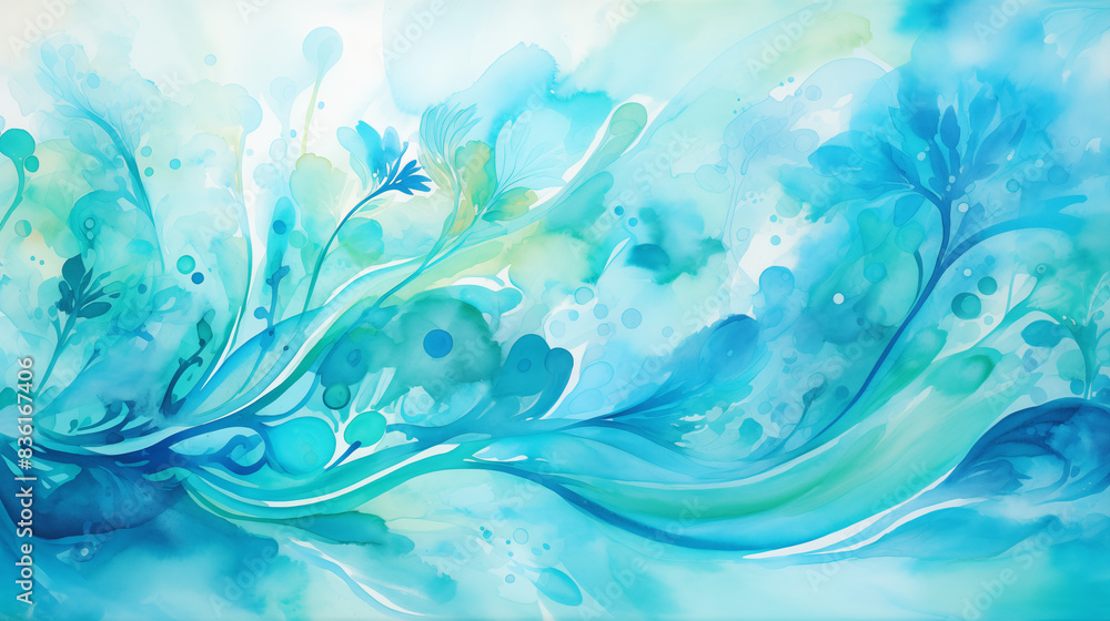 Naklejka premium Abstract Surreal Image Pattern Background, Dreamlike Landscapes and Fantastic Creatures, Texture, Wallpaper, Background, Cell Phone Cover and Screen, Smartphone, Computer, Laptop, 16:9 Format - PNG