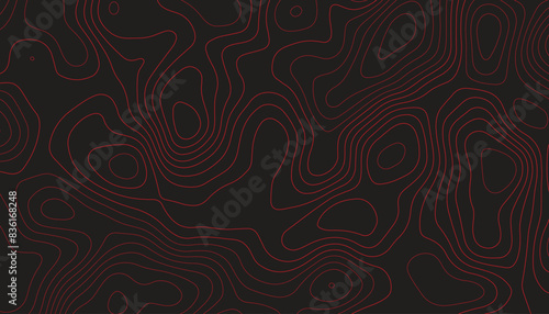 Abstract pattern with lines. Topographic line contour map background.