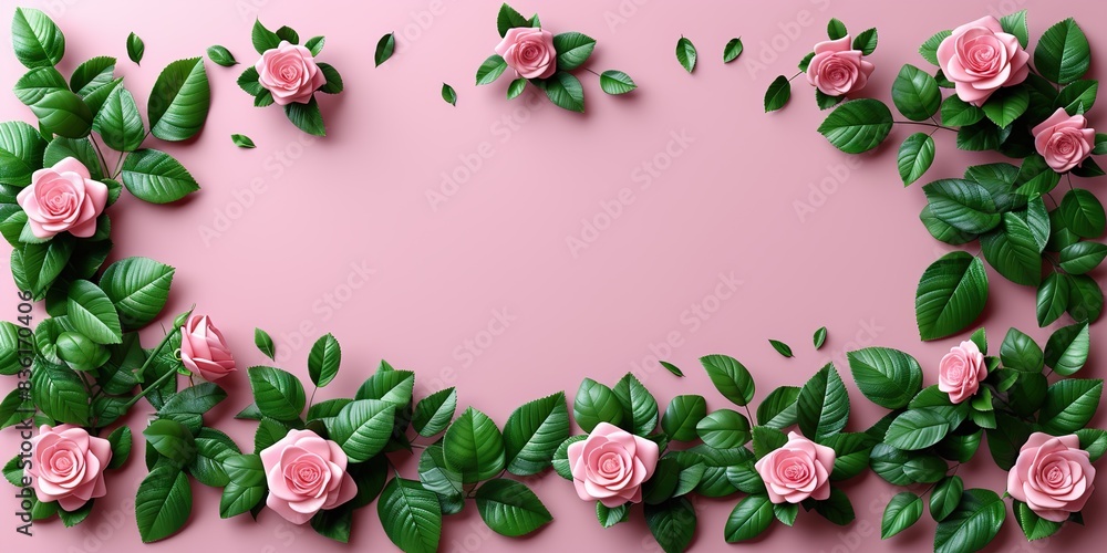 Elegant frame of roses Elegant frame of roses