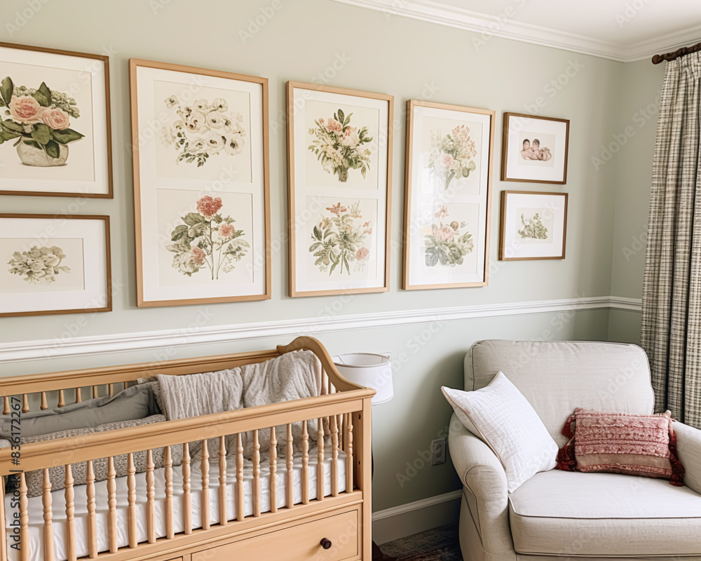 Nursery gallery wall, home decor and wall art, framed art in the ...