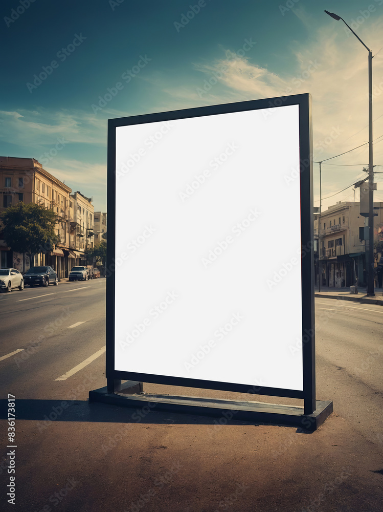 Poster advertisement empty mockup with aesthetic design Poster advertisement empty mockup with aesthetic design