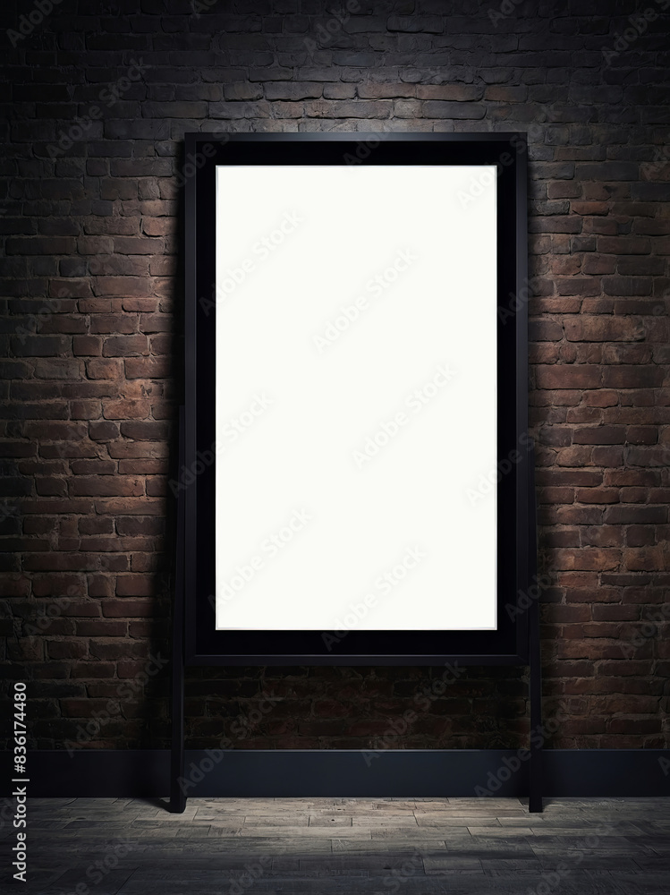 Poster advertisement empty mockup with aesthetic design Poster advertisement empty mockup with aesthetic design