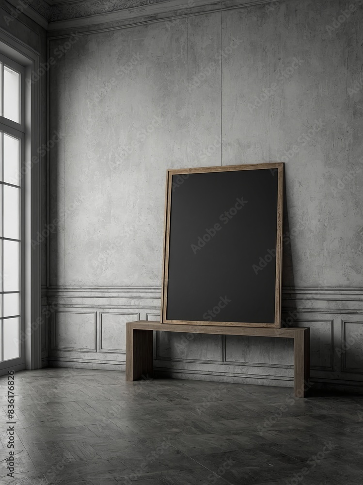 Poster mockup with aesthetic interior design Poster mockup with aesthetic interior design