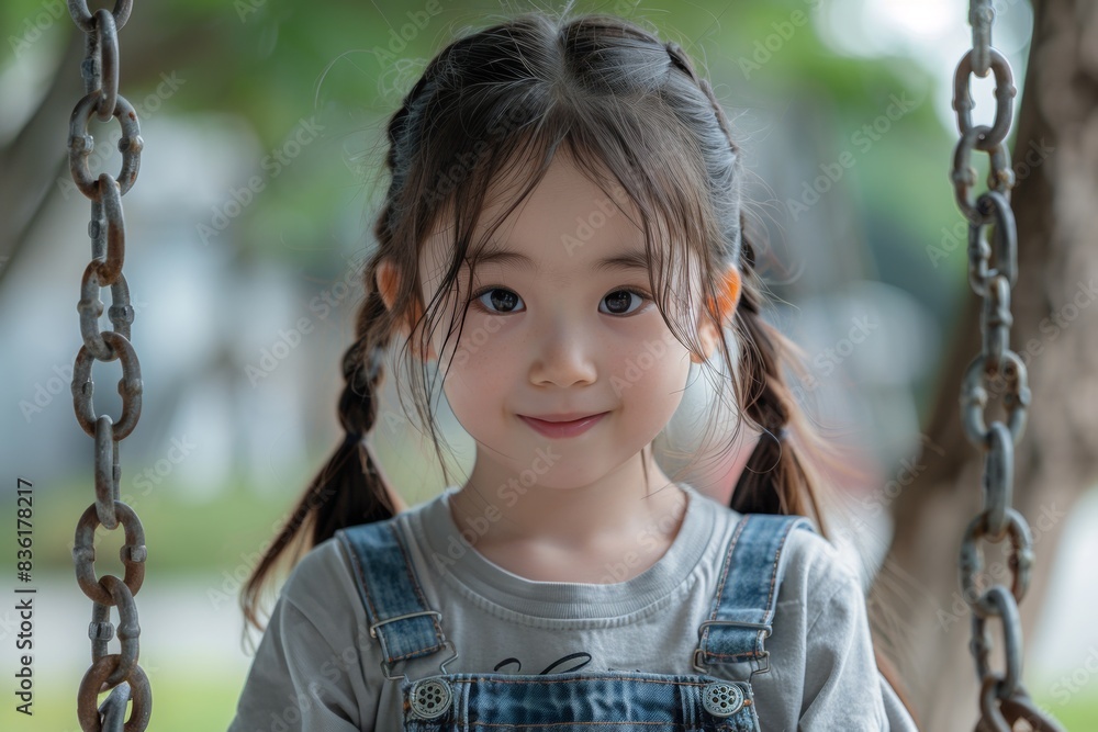 Portrait of beautiful Asian girl smiling in the garden Portrait of beautiful Asian girl smiling in the garden