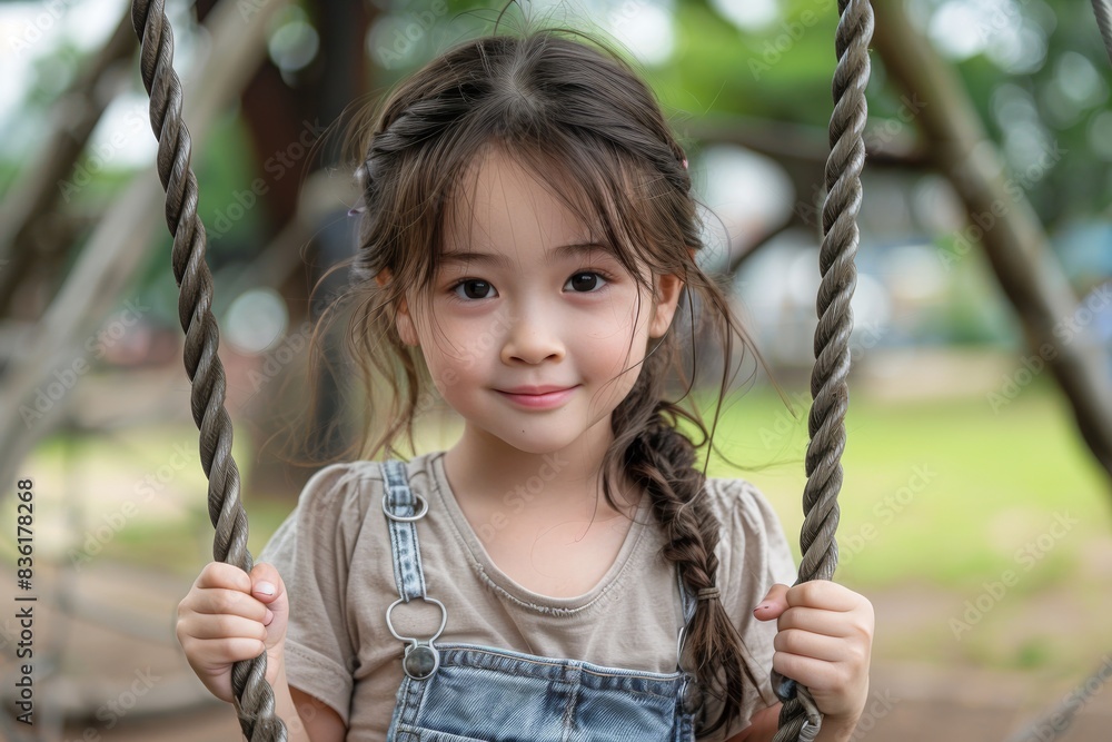 Portrait of beautiful Asian girl smiling in the garden Portrait of beautiful Asian girl smiling in the garden