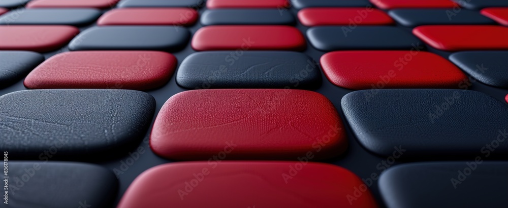 Obraz premium Geometric shape futuristic technology red black abstract background