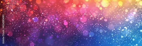 abstract background with bokeh lights and sparkles, glittery rainbow colors,