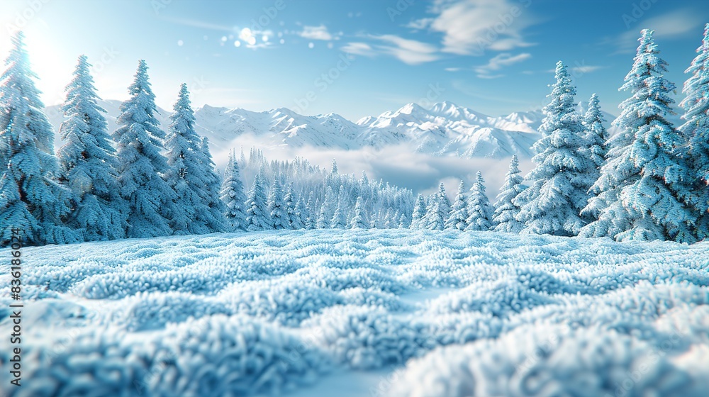 Obraz premium snow covered trees