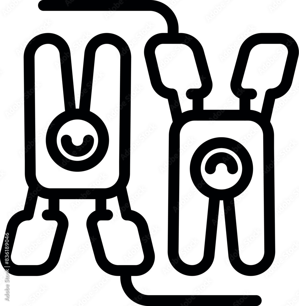 Vector illustration of dental hygiene tools with a happy smile icon Vector illustration of dental hygiene tools with a happy smile icon