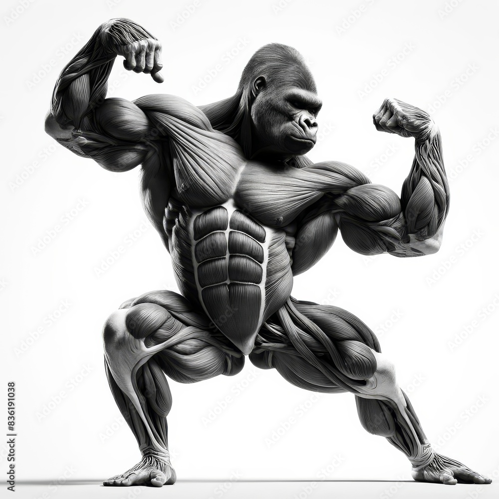 Bodybuilding Gorilla Muscular Anatomy Bodybuilding Gorilla Muscular Anatomy