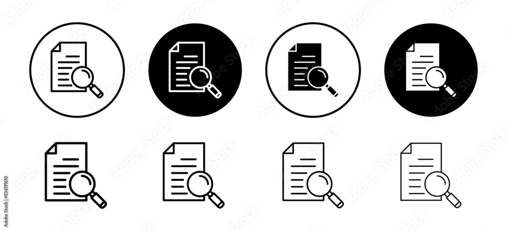 Case studies icon vector set collection for web Case studies icon vector set collection for web