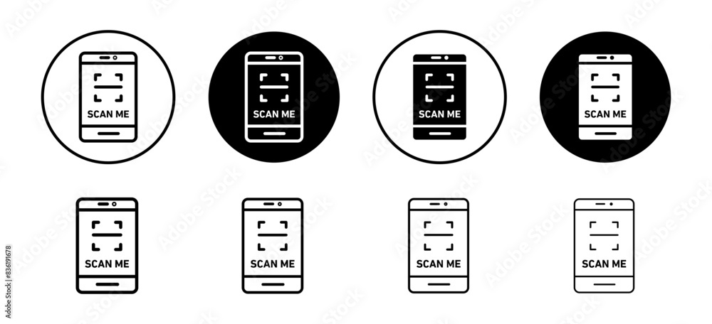 Scan me icon vector set collection for web Scan me icon vector set collection for web