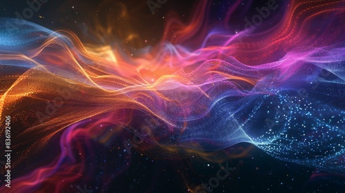 Wallpaper Mural Vibrant abstract digital art with colorful swirling patterns and dynamic light effects, evoking a sense of motion and energy. Torontodigital.ca