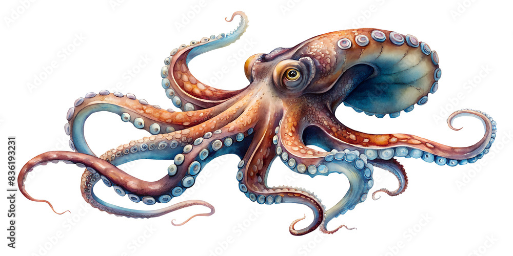 Obraz premium octopus on transparent background