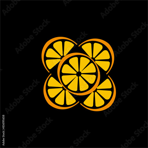 Orange logo design with star concept.