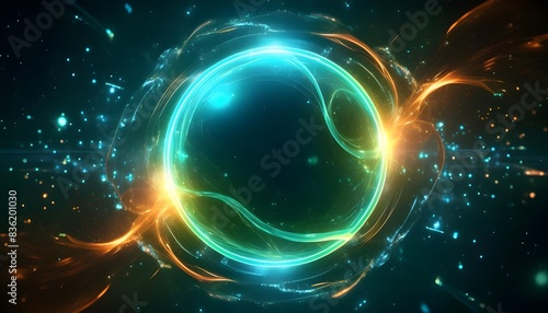 Abstract Glowing Energy Orb