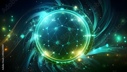 Abstract Glowing Energy Orb