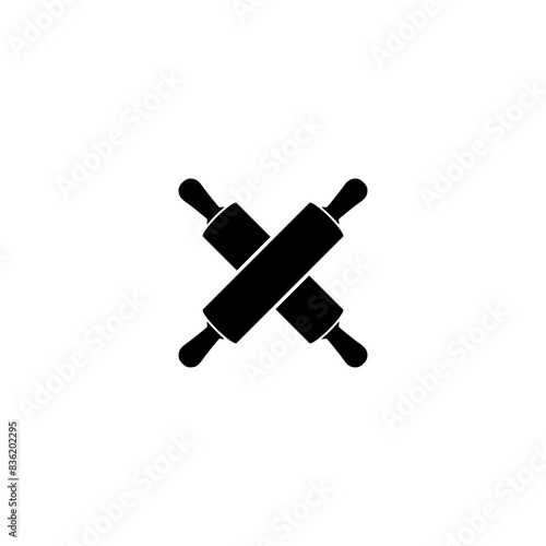 Rolling pin icon isolated on white background