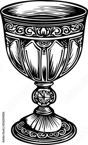 Illustrated Holy Grail Cup Symbolizing Sacred Treasure