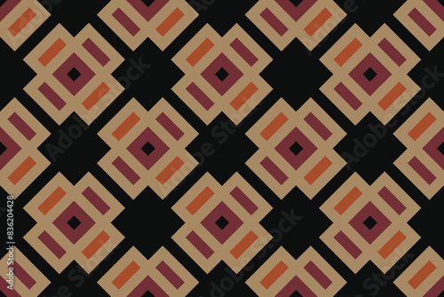 Geometric seamless pattern. Abstract geometric hexagonal graphic design. Seamless geometric pattern with vintage color.