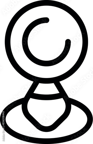 Bilde på lerret Simplified illustration of a baby's pacifier in a modern line art style