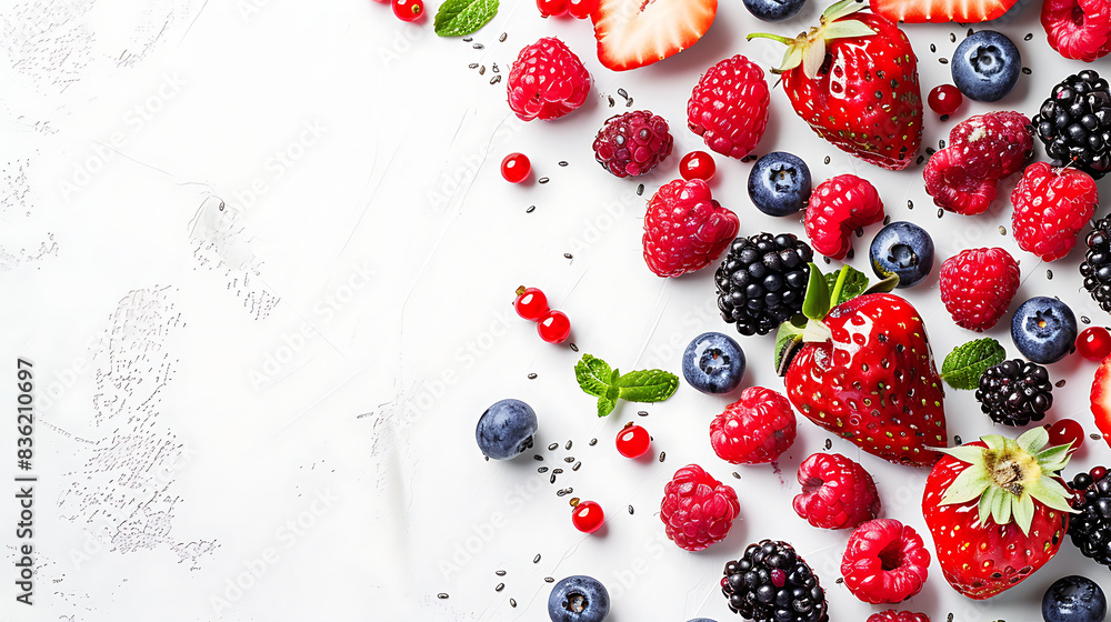 Various berries Valuable fruits provide essential nutrients for life Various berries Valuable fruits provide essential nutrients for life