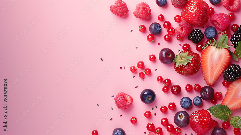 Various berries Valuable fruits provide essential nutrients for life Various berries Valuable fruits provide essential nutrients for life