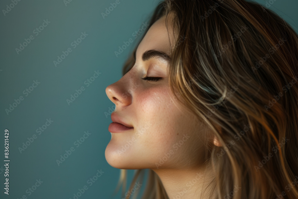 © MagnusCort - A close up of a woman's face with her eyes closed looking to a side
