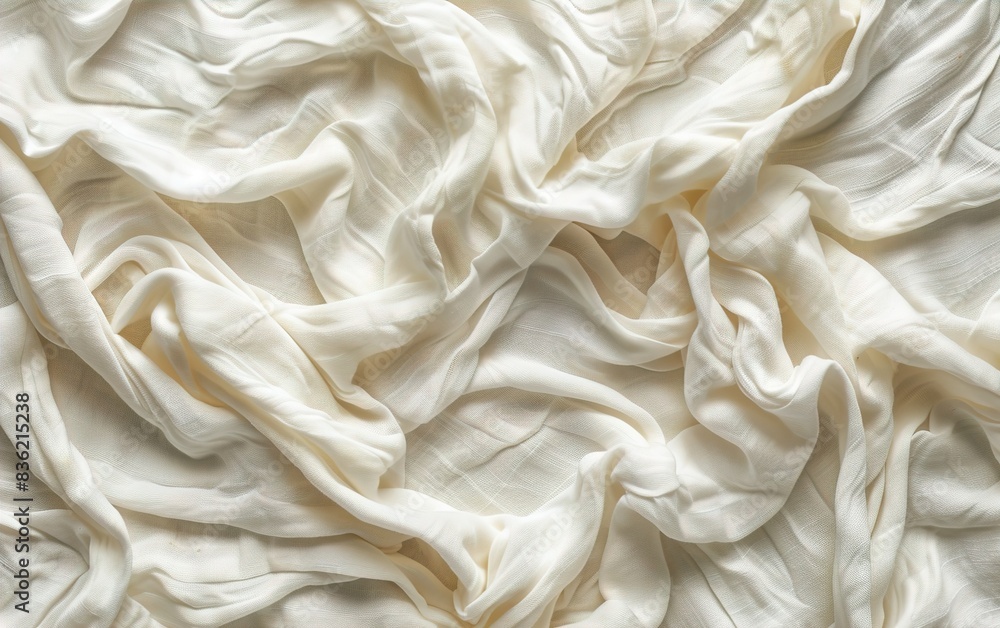 Fototapeta premium Panorama of Vintage white cloth texture