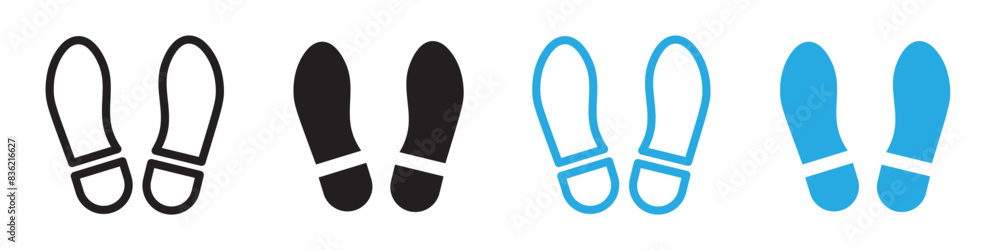 Imprint soles shoes icon line art vector Imprint soles shoes icon line art vector