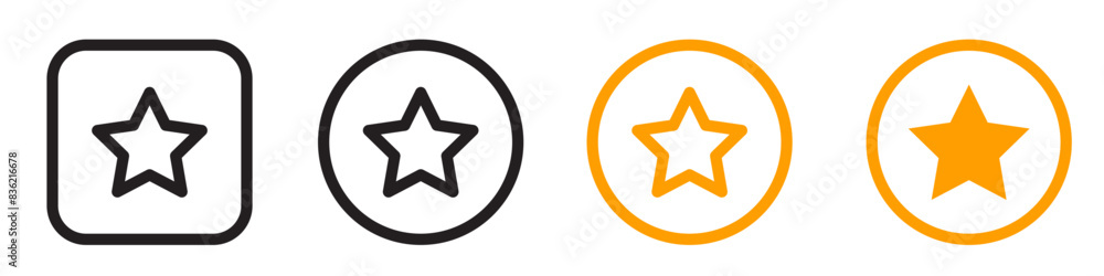 Star favorite icon line art vector Star favorite icon line art vector