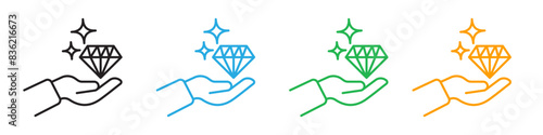 Value icon line art vector