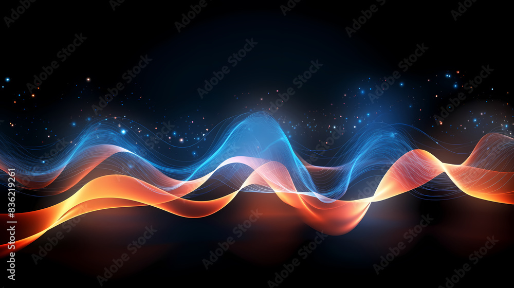 Abstract technology lines wave Abstract technology lines wave