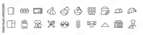 set of bakery icons, bread, bake