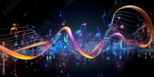 Vivid depiction of RNA polymerase enzymes transcribing genetic information into messenger RNA. Concept Genetic Transcription, RNA Polymerase, Messenger RNA, Enzyme Machinery, Molecular Biology photo