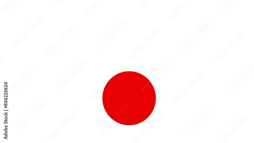Abstract single red dot isolated on white background animation video. Abstract single red dot isolated on white background animation video.