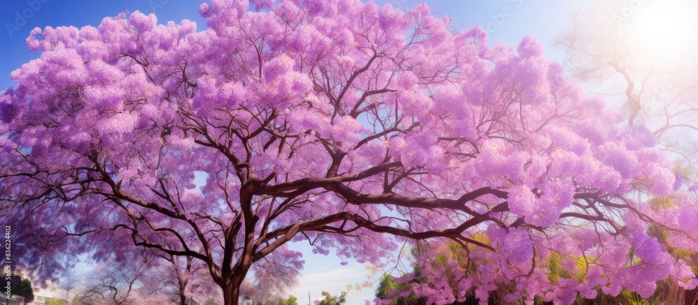 Bright Spring day with abundant sunshine and clear blue skies; ideal for outdoor activities. Copy space image. Place for adding text and design Bright Spring day with abundant sunshine and clear blue skies; ideal for outdoor activities. Copy space image. Place for adding text and design