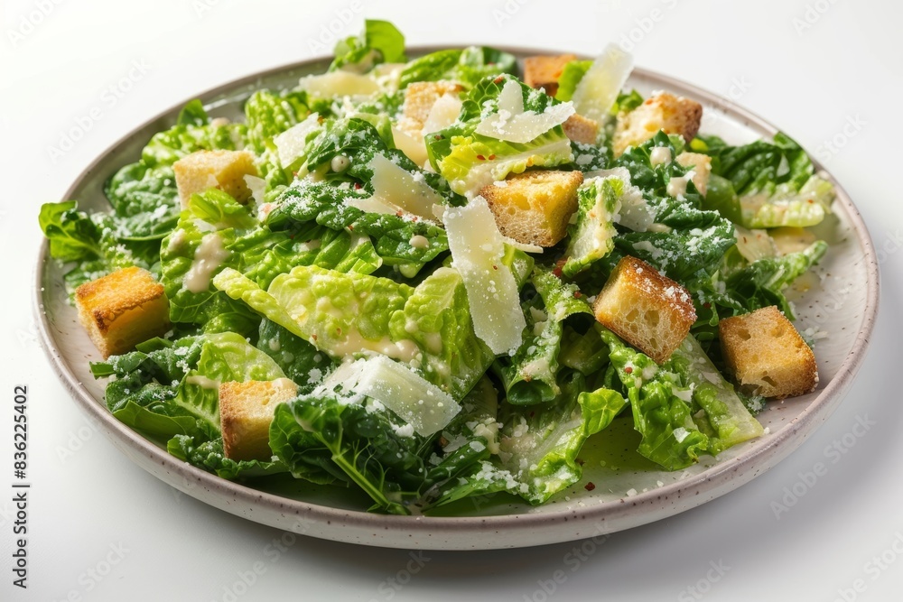 Classic Caesar Salad with Homemade Creamy Dressing and Garlic Croutons Classic Caesar Salad with Homemade Creamy Dressing and Garlic Croutons