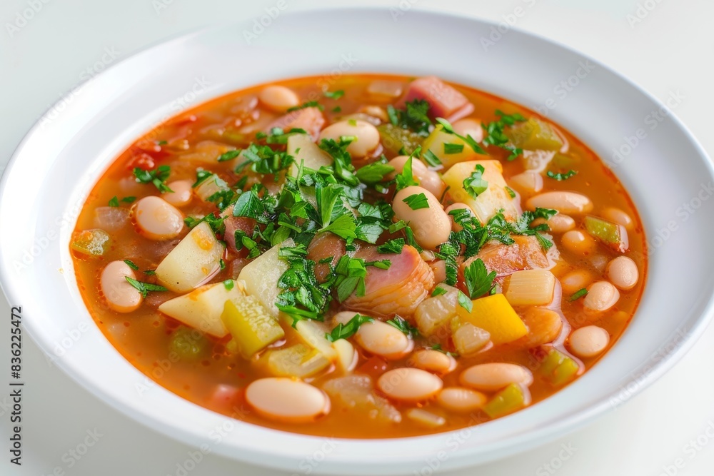 Caldo Gallego Stew with Turnip Tops and Green Bell Pepper Caldo Gallego Stew with Turnip Tops and Green Bell Pepper