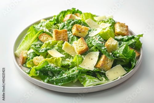 Savory Caesar Salad with Creamy Dressing and Garlic Parmesan Croutons