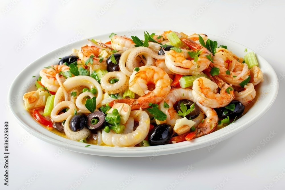 Tender and Chewy Calamari, Scungili, and Shrimp Salad Tender and Chewy Calamari, Scungili, and Shrimp Salad