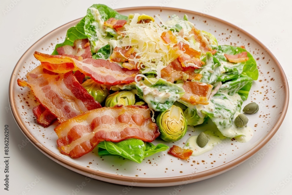 Irresistible Caesar Salad with Fresh Basil and Parmesan Shavings Irresistible Caesar Salad with Fresh Basil and Parmesan Shavings