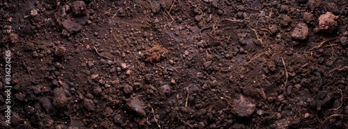 dark brown soil background