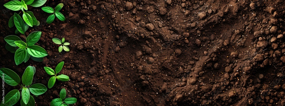 Photo of dark brown soil background Photo of dark brown soil background