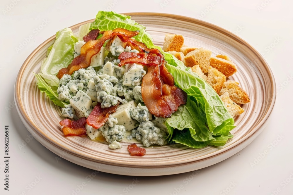 Harmonious Composition Caesar Salad with Bacon Harmonious Composition Caesar Salad with Bacon