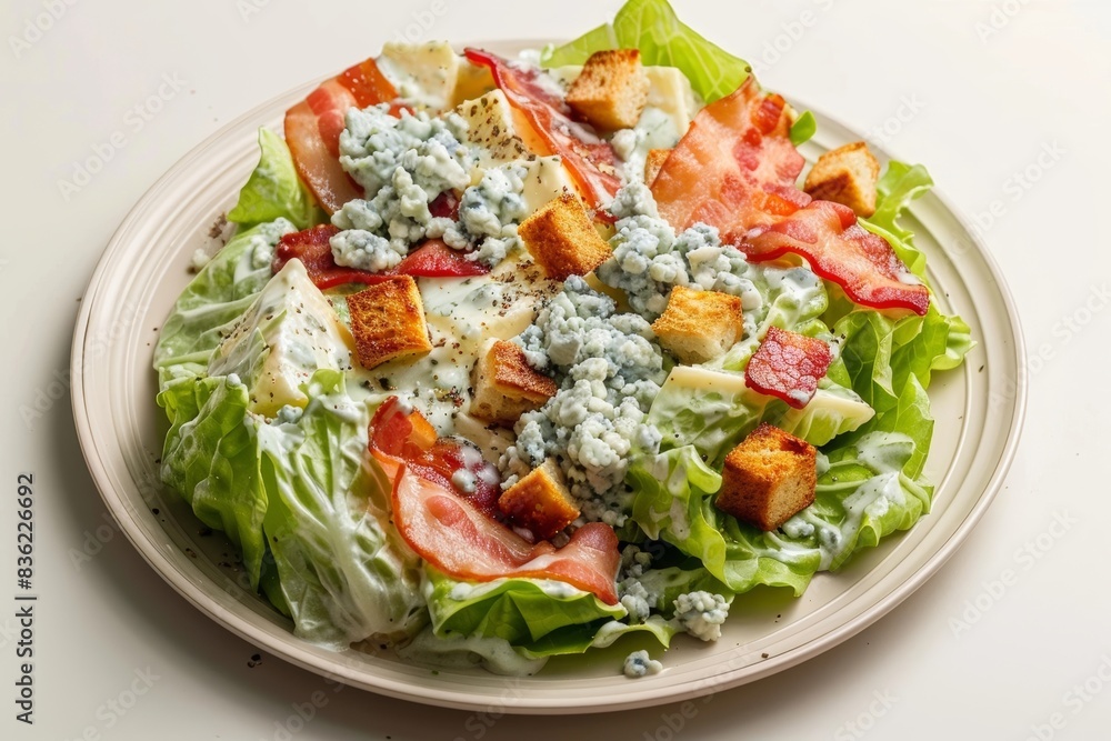 Bacon and Blue Cheese Romaine Lettuce Salad Bacon and Blue Cheese Romaine Lettuce Salad