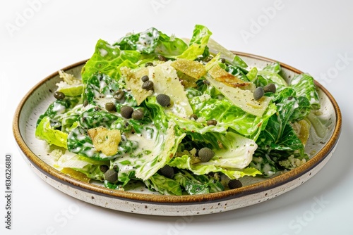 Flavorful Caesar Salad with Crispy Capers and Breadcrumbs