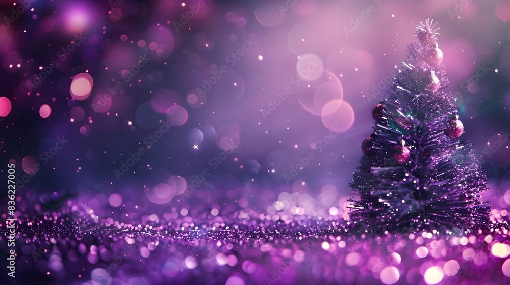 abstract purple christmas tree copy space with glitter abstract purple christmas tree copy space with glitter